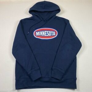 Minnesota State of Mine Hoodie Mens Large Navy Blue Midwest Pullover Sweatshirt‎